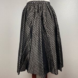 Black Velour Midi Skirt Size S EUC